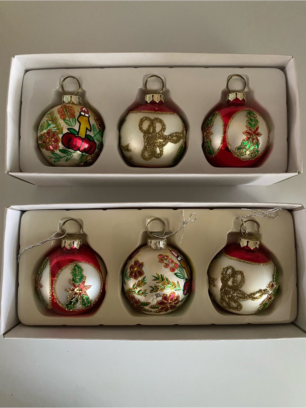 Vintage Inspired Traditional Glass Holiday Ornament Sets